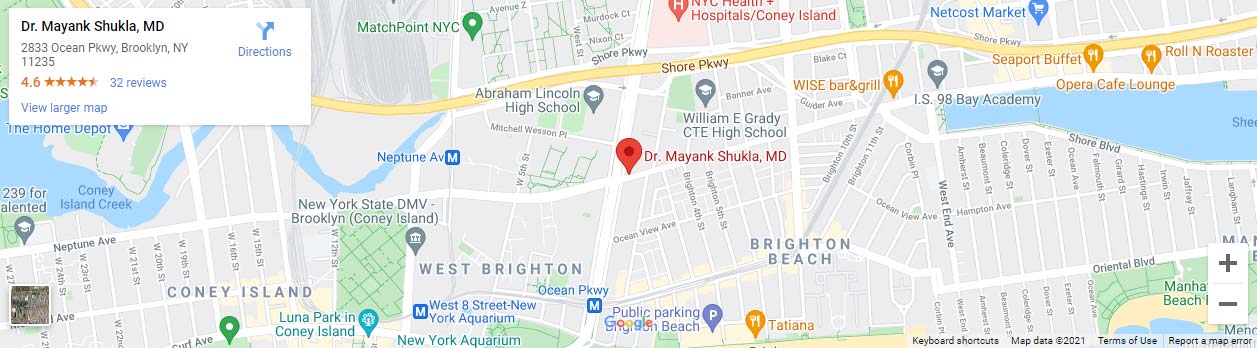 Dr. Mayank Shukla Brooklyn-map